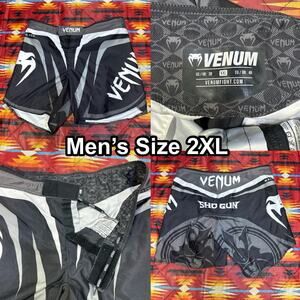 Venum UFC Official MMA Fight Board Shorts Men's 2XL Shogun White BlACK